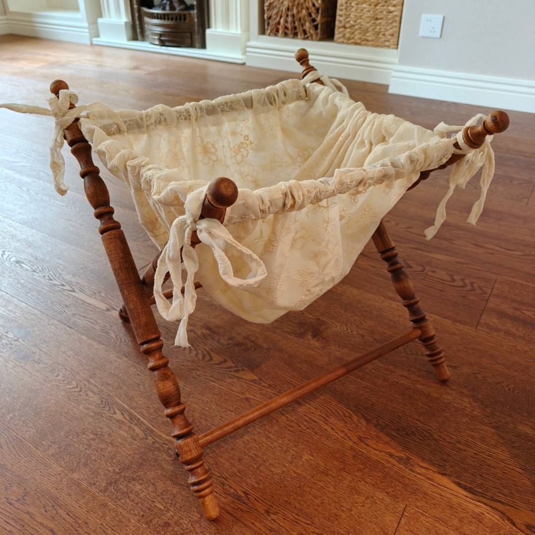 Vintage French Fabric Pet Storage Hamper